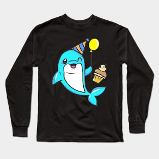 cute dolphin design whale fish animal welfare dolphin Long Sleeve T-Shirt